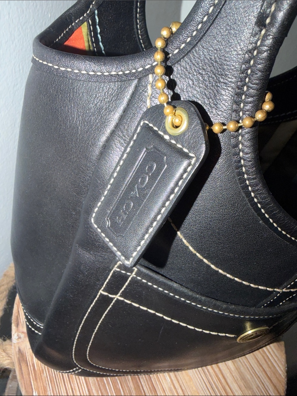 Coach Y2K ERGO LEGACY Black Leather Tote - Picture 2 of 15